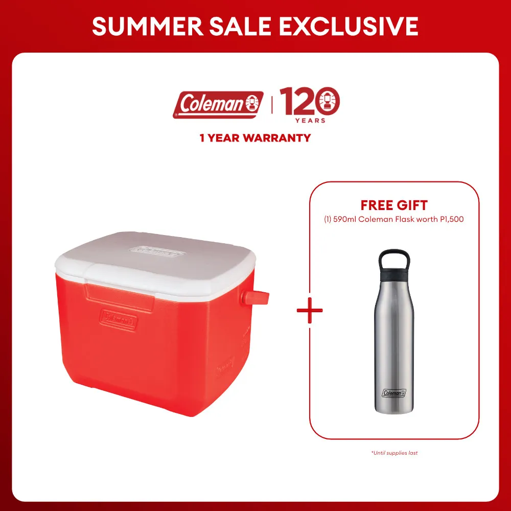 CL PERSONAL COOLER 16 QT JAP RED + FREE STAINLESS BOTTLE - Coleman  Philippines